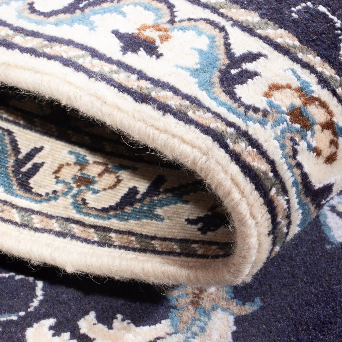 Dywan perski - Nain - 140 x 90 cm - ciemnoniebieski