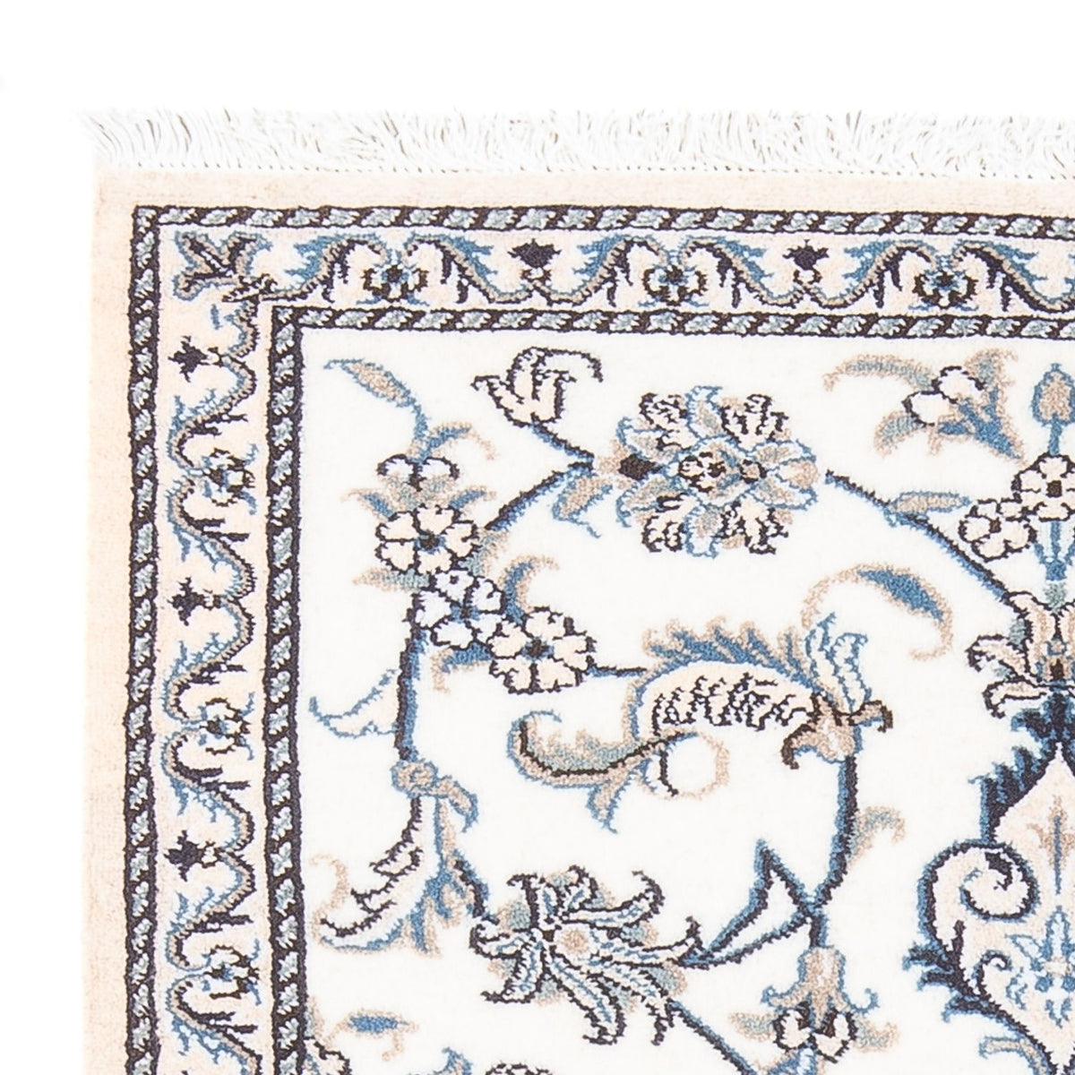 Dywan perski - Nain - 140 x 90 cm - srebrny