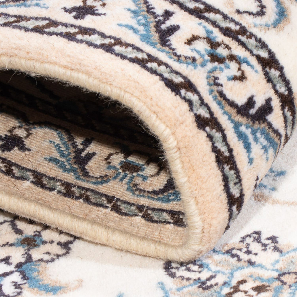 Dywan perski - Nain - 140 x 90 cm - srebrny