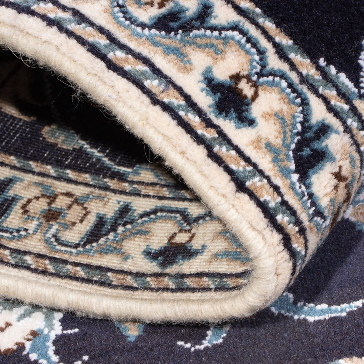 Dywan perski - Nain - 140 x 90 cm - ciemnoniebieski