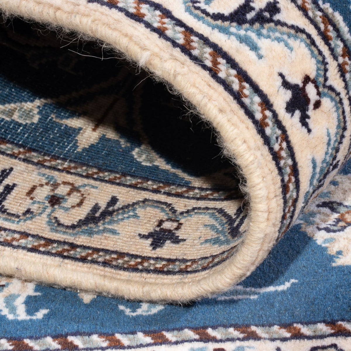 Dywan perski - Nain - 140 x 90 cm - niebieski