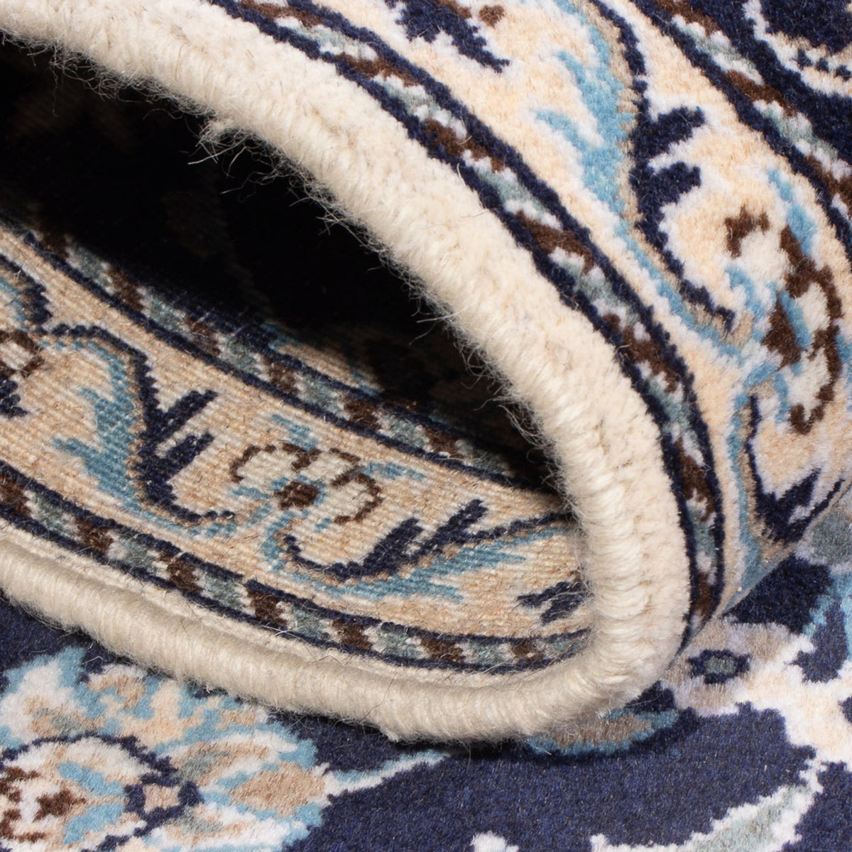 Dywan perski - Nain - 140 x 90 cm - ciemnoniebieski