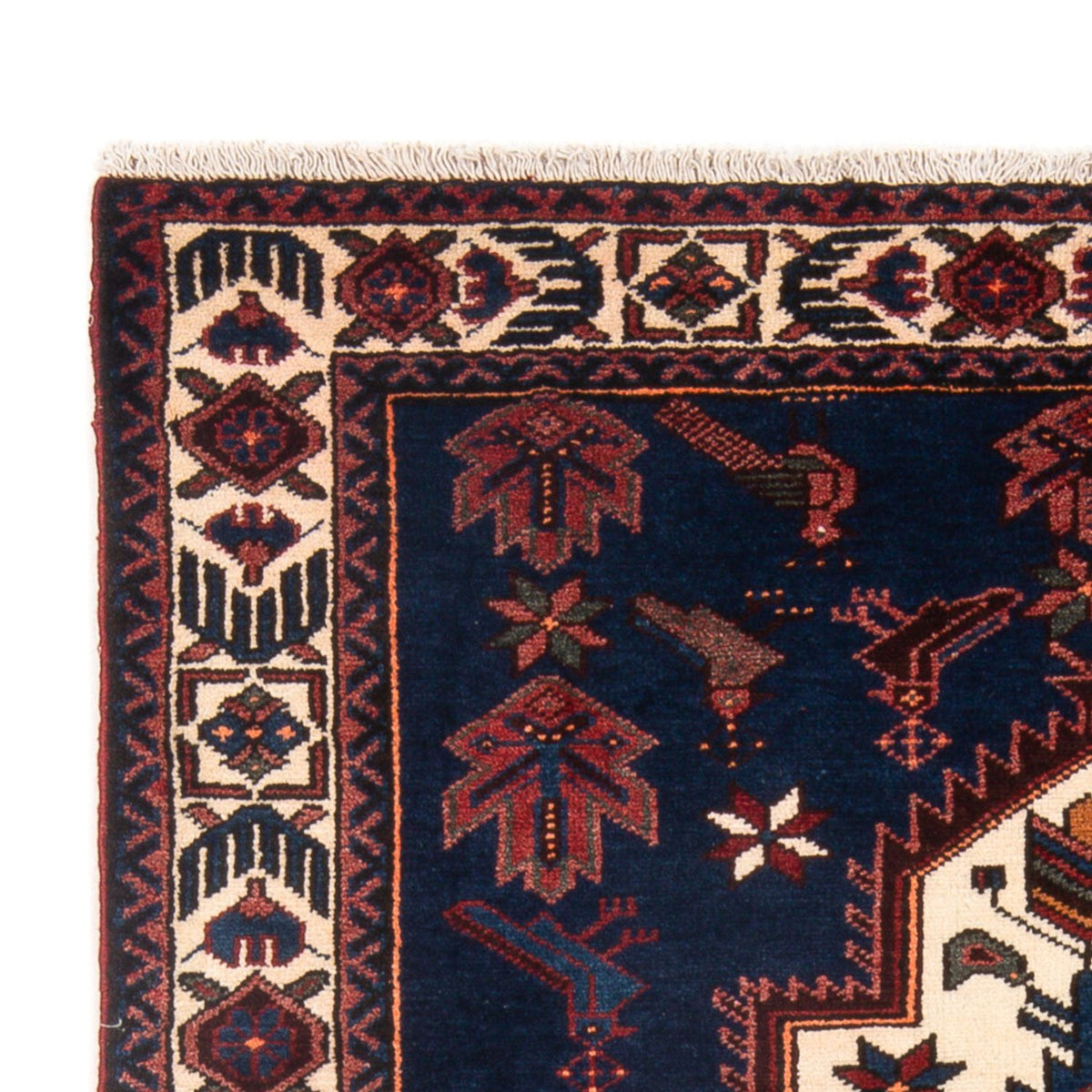 Perski dywan - Nomadyczny - 205 x 128 cm - ciemnoniebieski