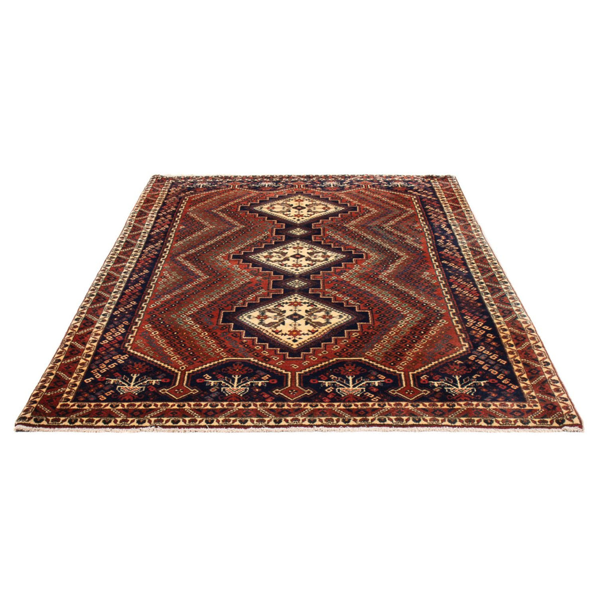 Perski dywan - Nomadyczny - 208 x 142 cm - czerwony