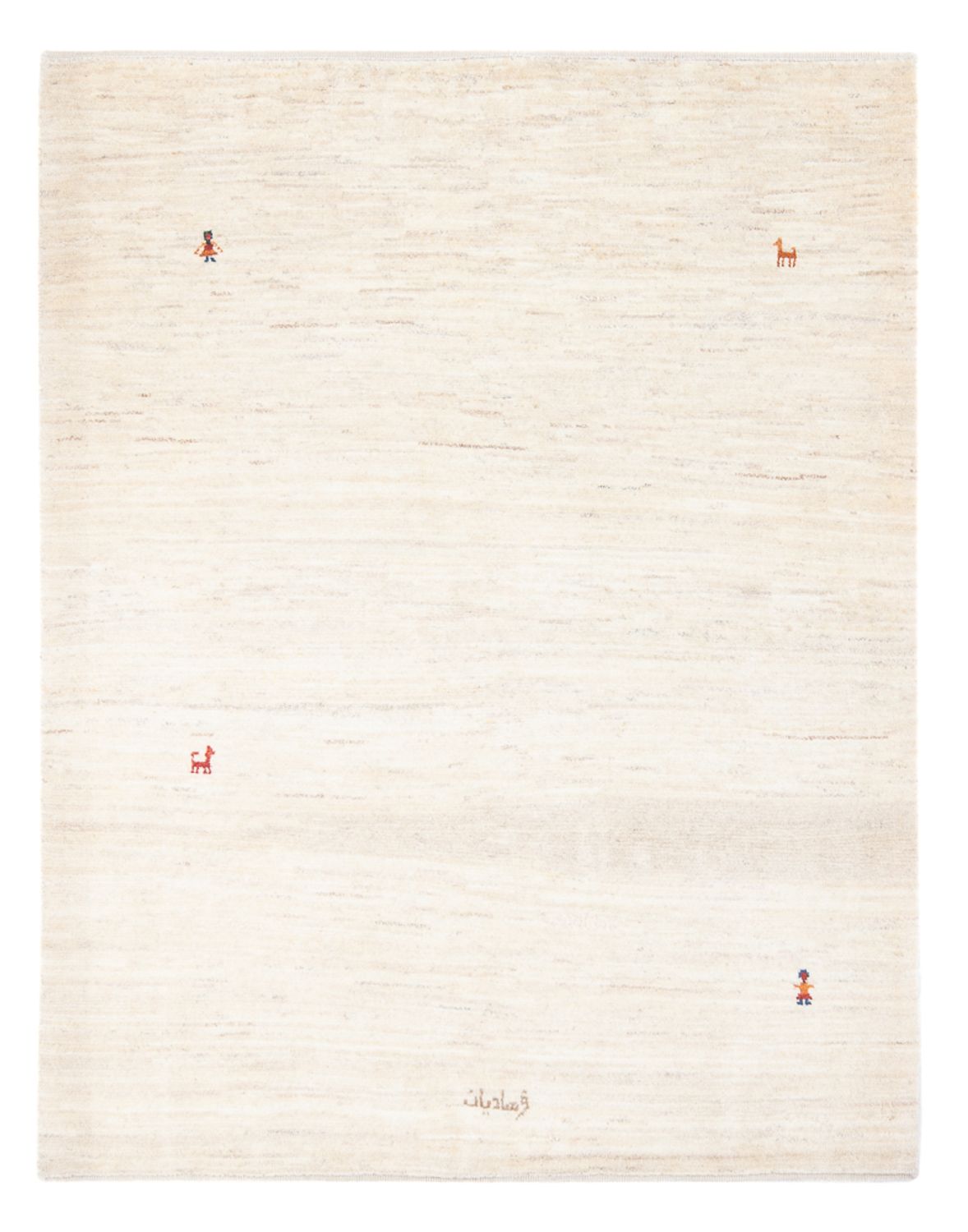 Dywan Gabbeh - perski - 167 x 125 cm - biały