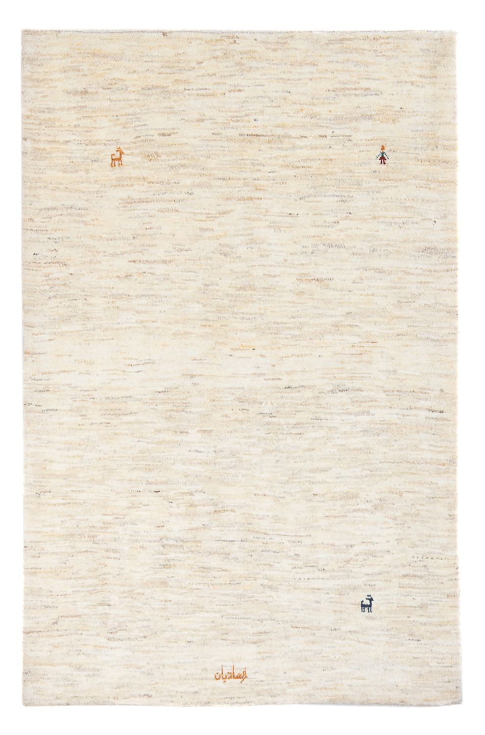 Dywan Gabbeh - perski - 170 x 120 cm - srebrny