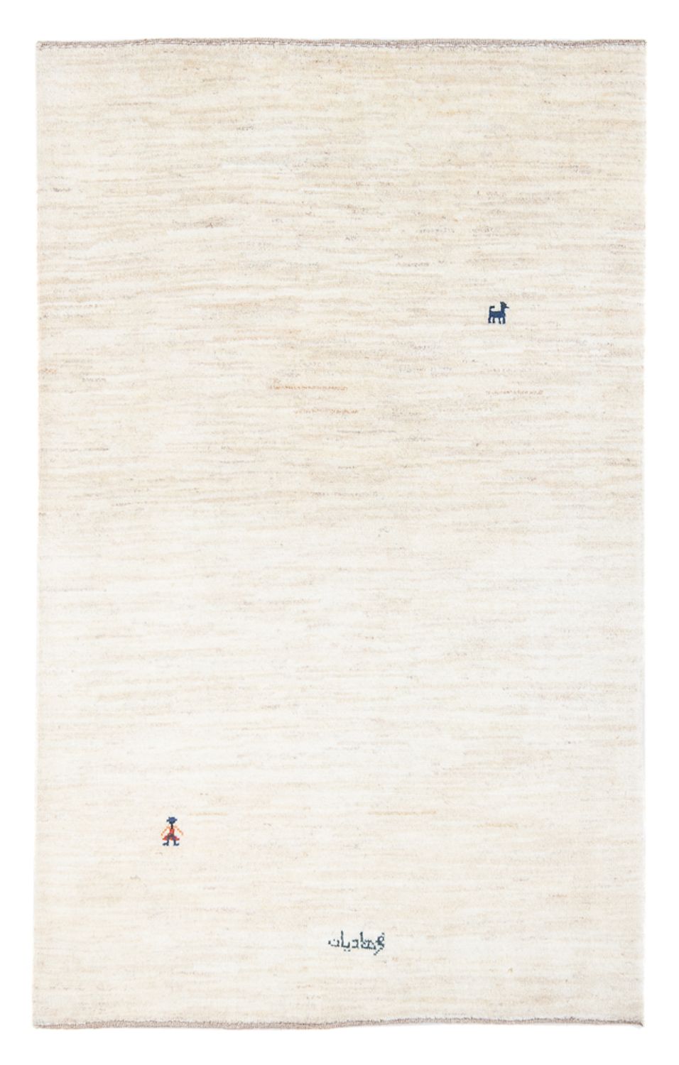 Dywan Gabbeh - perski - 163 x 110 cm - jasnoszary