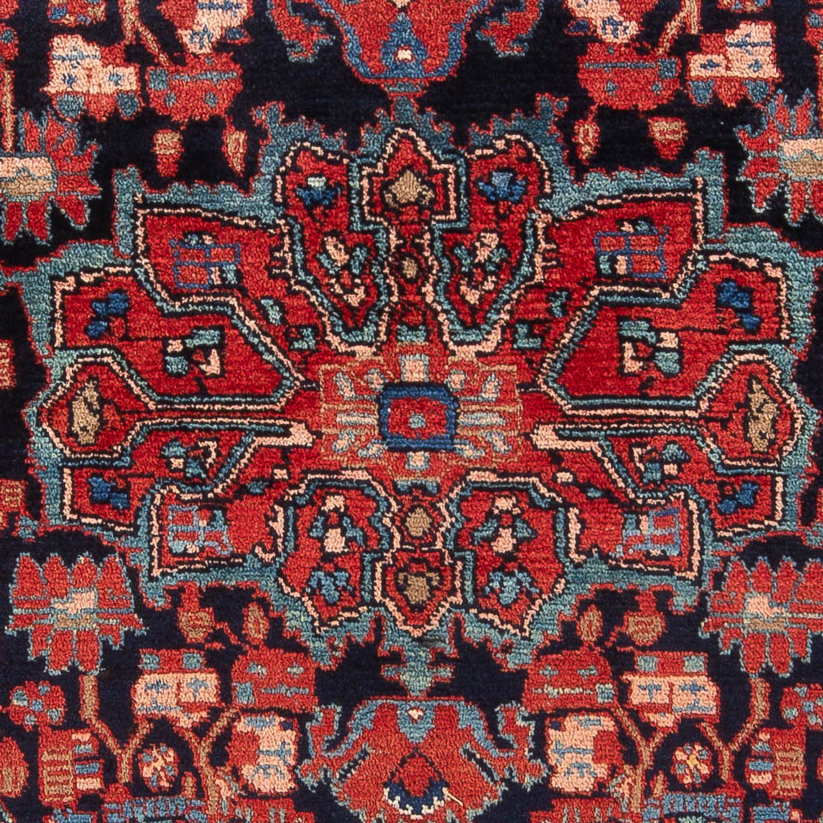 Perski dywan - Nomadyczny - 214 x 147 cm - ciemnoniebieski