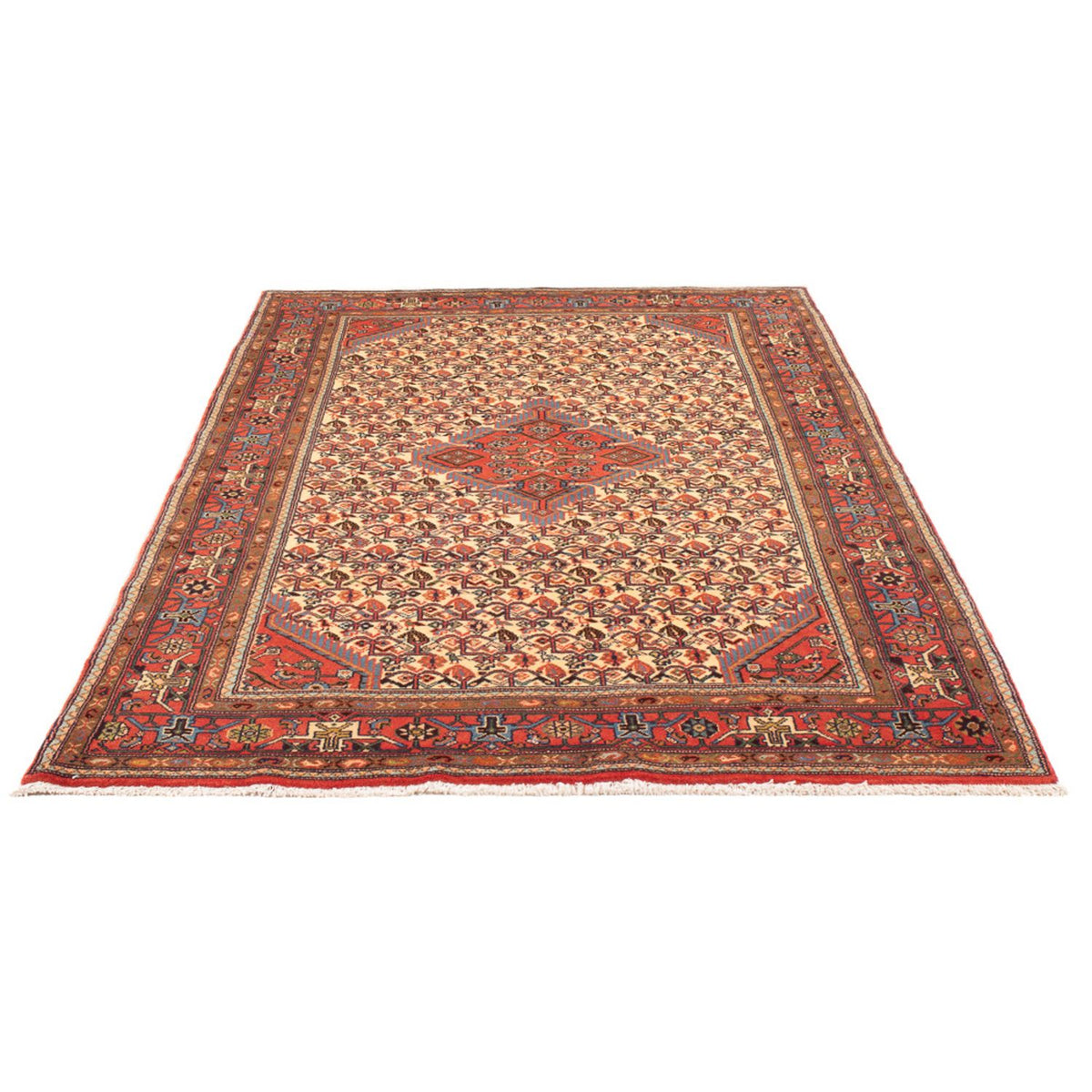 Perski dywan - Nomadyczny - 198 x 123 cm - kremowy