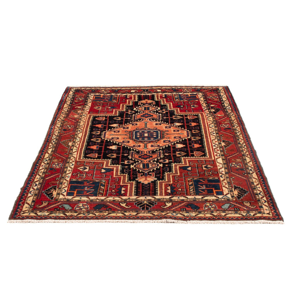 Perski dywan - Nomadyczny - 165 x 111 cm - ciemnoniebieski