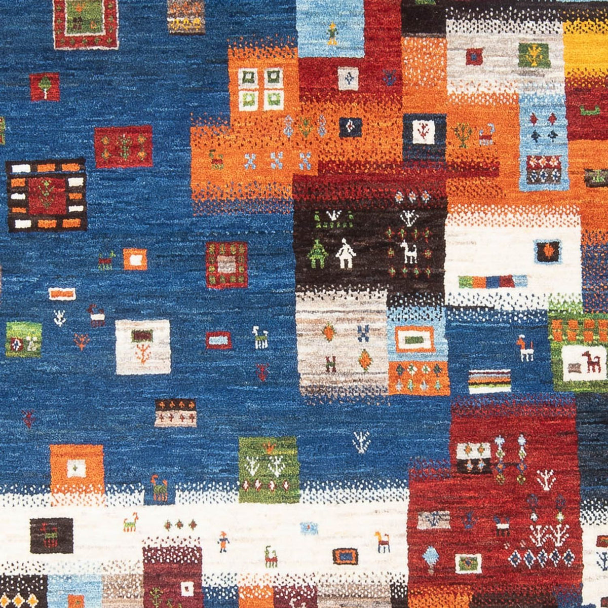 Dywan Gabbeh - Loribaft Perski - 254 x 178 cm - wielokolorowy