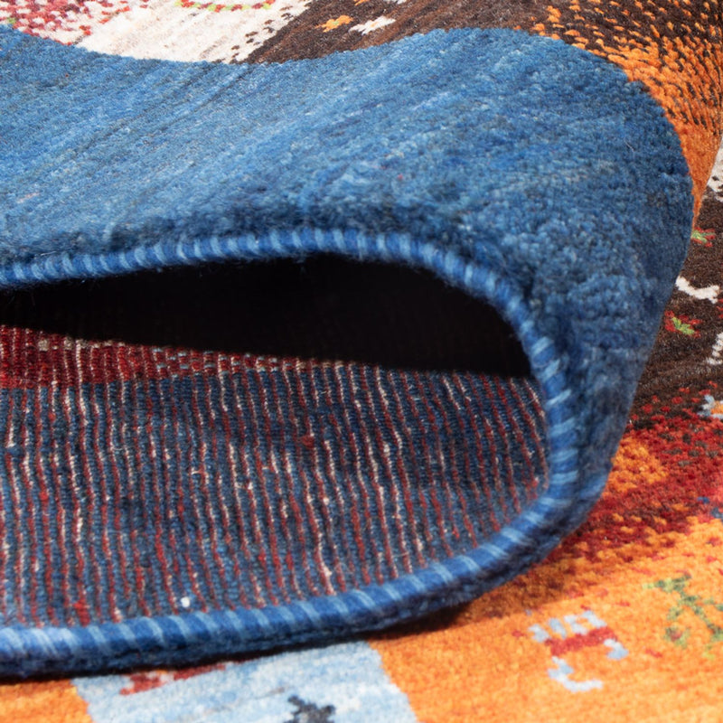 Dywan Gabbeh - Loribaft Perski - 254 x 178 cm - wielokolorowy