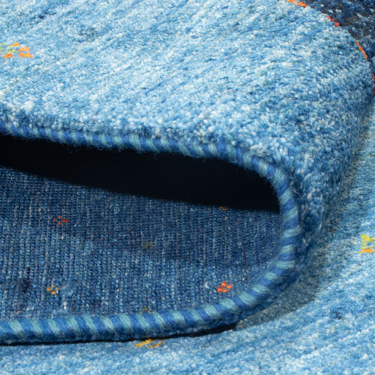 Dywan Gabbeh - Loribaft Perski - 250 x 170 cm - ciemnoniebieski