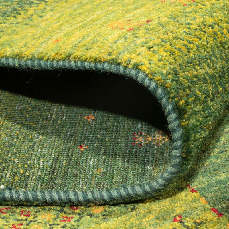 Dywan Gabbeh - Loribaft Perski - 297 x 200 cm - ciemna zieleń