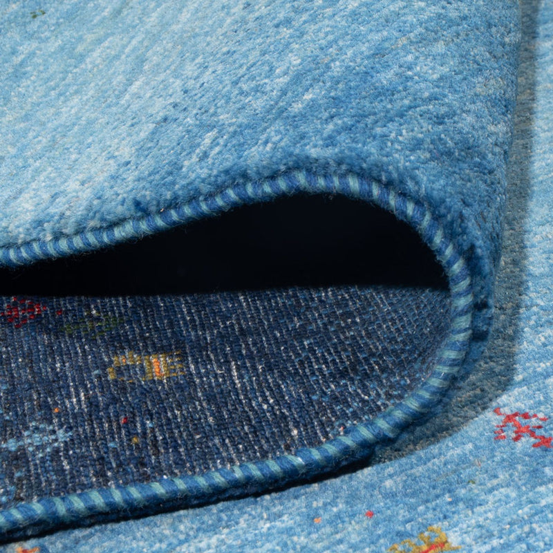 Dywan Gabbeh - Loribaft Perski - 300 x 214 cm - morski błękit