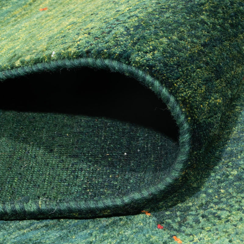 Dywan Gabbeh - Loribaft Perski - 322 x 213 cm - ciemna zieleń