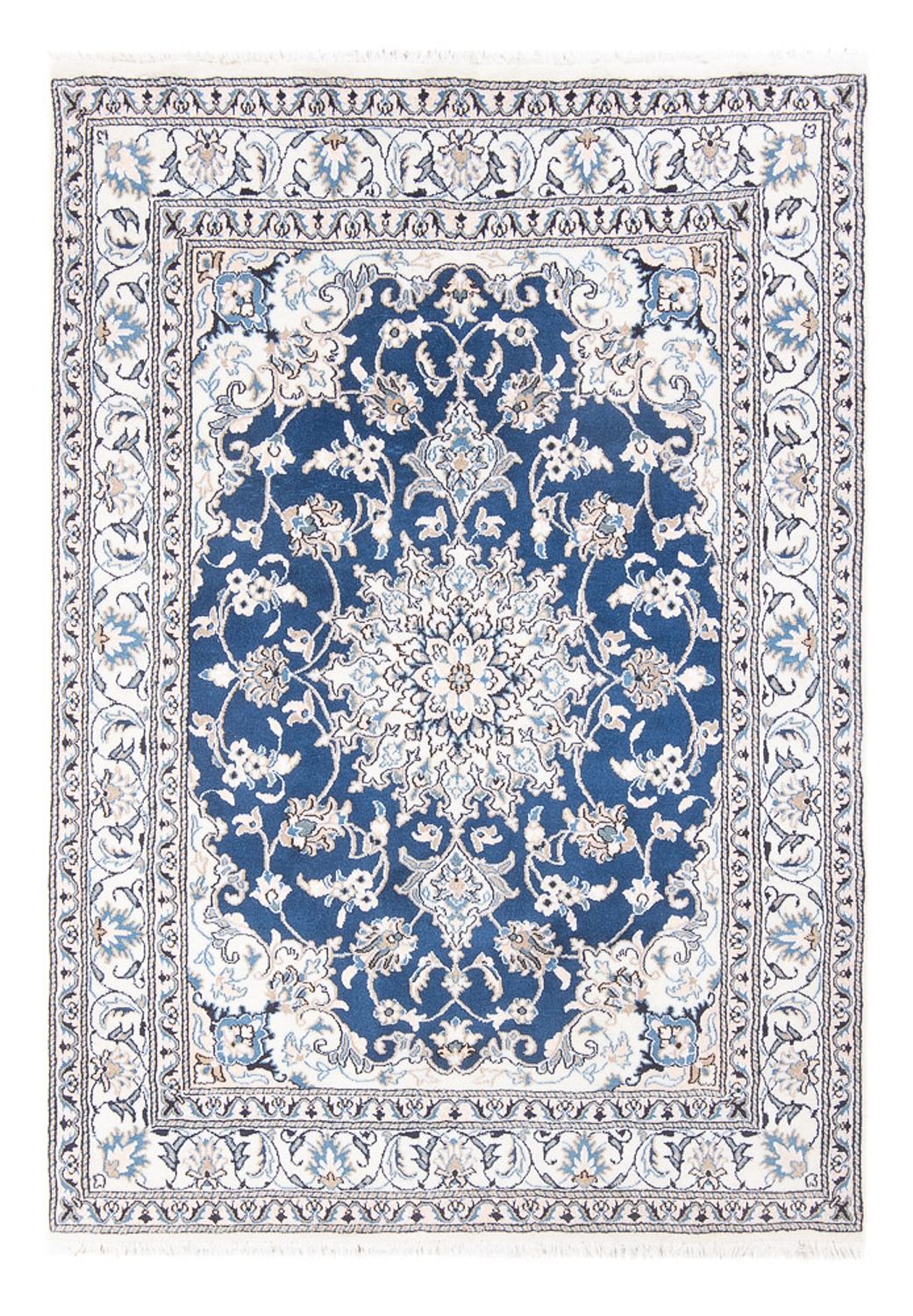 Dywan perski - Nain - Królewski - 196 x 147 cm - ciemny camel