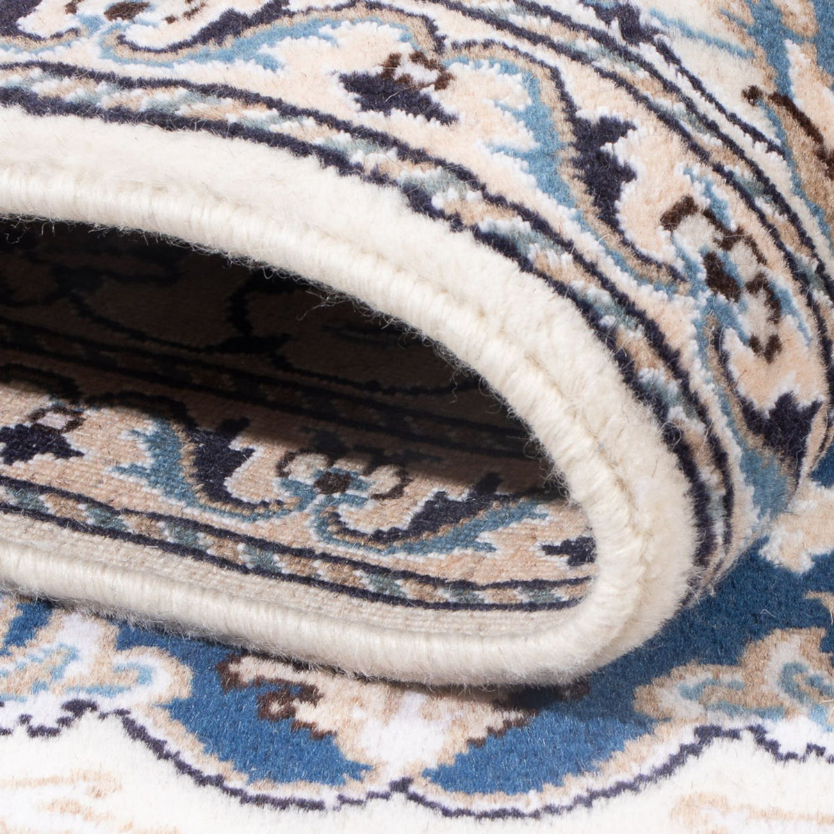 Dywan perski - Nain - Królewski - 196 x 147 cm - ciemny camel