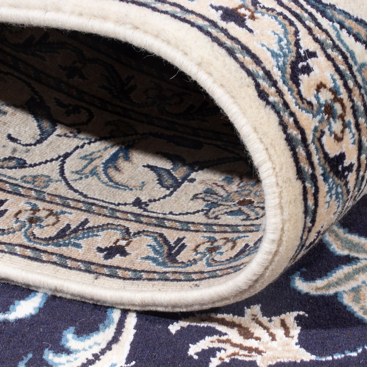 Dywan perski - Nain - Królewski - 213 x 149 cm - ciemnoniebieski