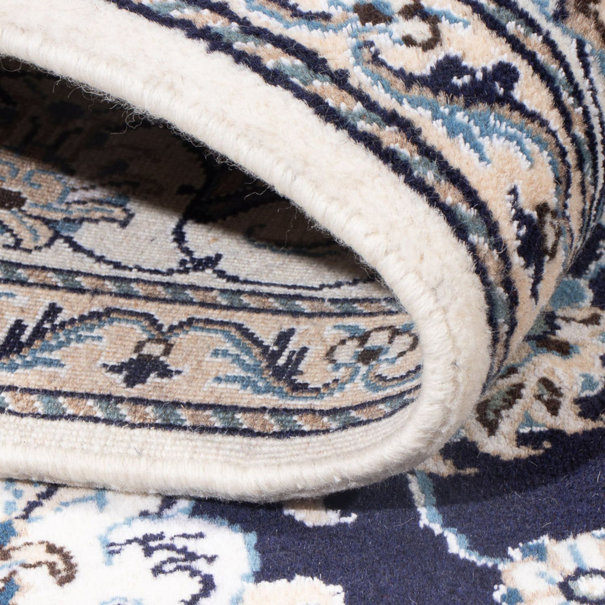 Dywan perski - Nain - Królewski - 208 x 146 cm - ciemnoniebieski