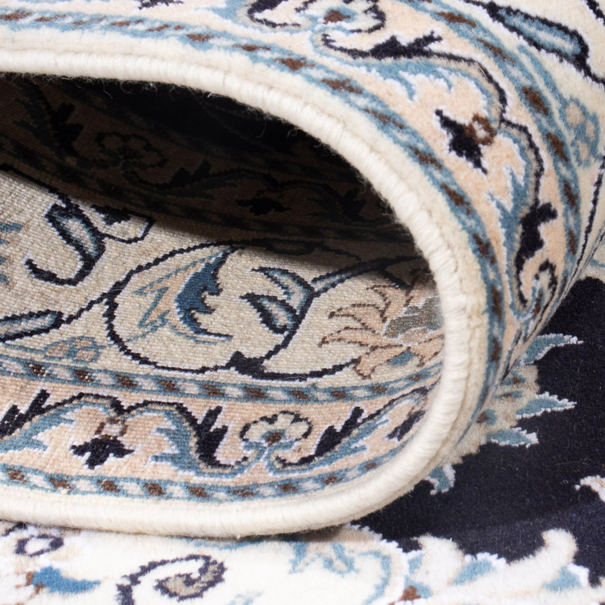 Dywan perski - Nain - Królewski - 195 x 148 cm - ciemnoniebieski