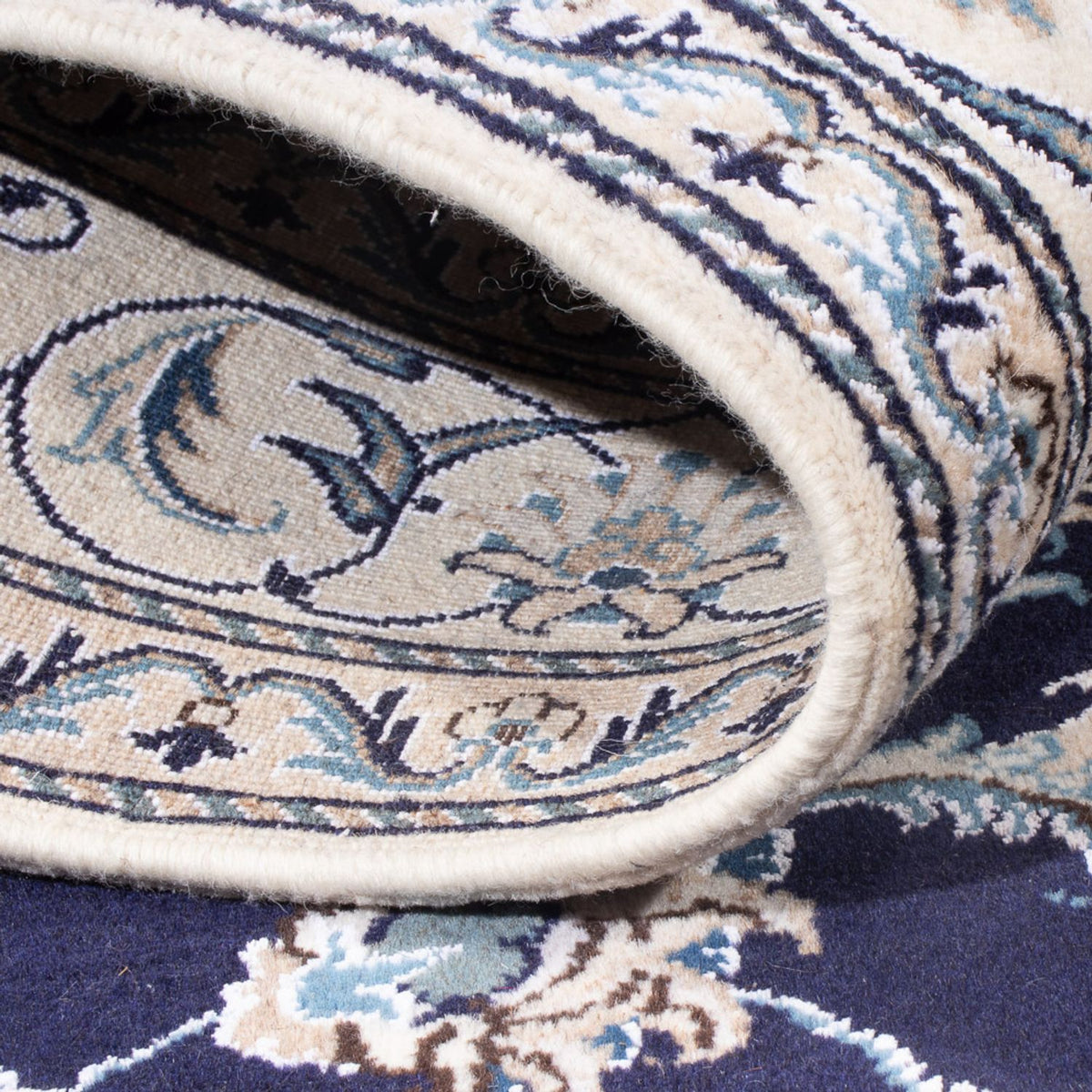 Dywan perski - Nain - Królewski - 209 x 146 cm - ciemnoniebieski