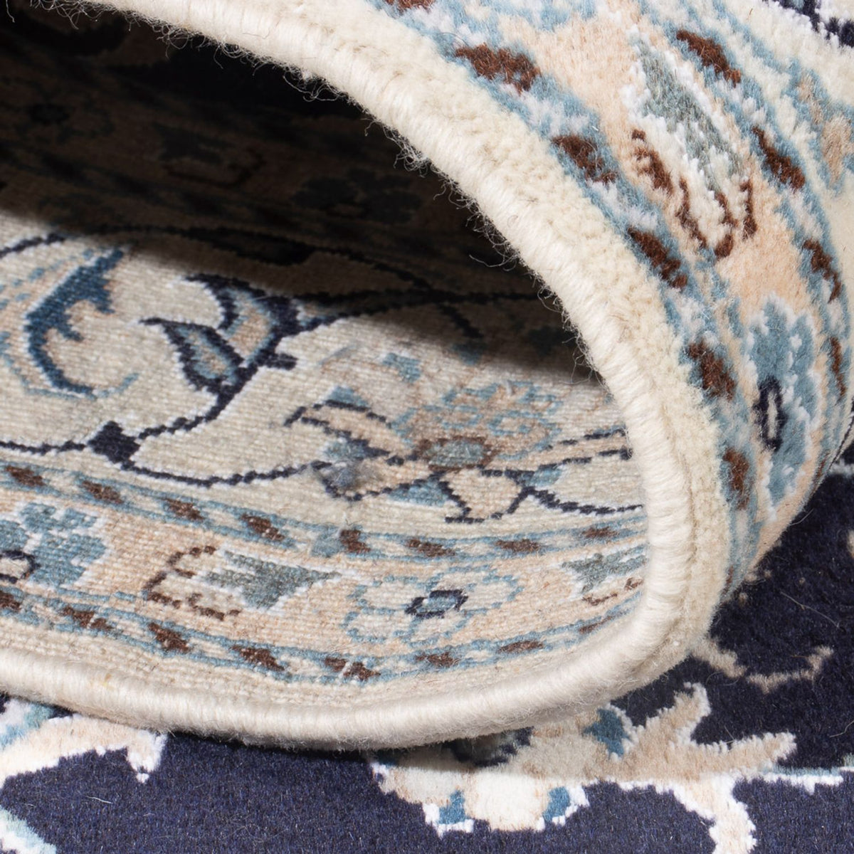 Dywan perski - Nain - Królewski - 209 x 149 cm - ciemnoniebieski