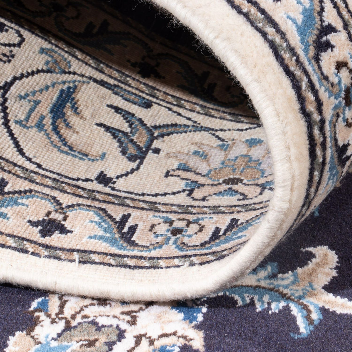 Dywan perski - Nain - Królewski - 212 x 146 cm - ciemnoniebieski