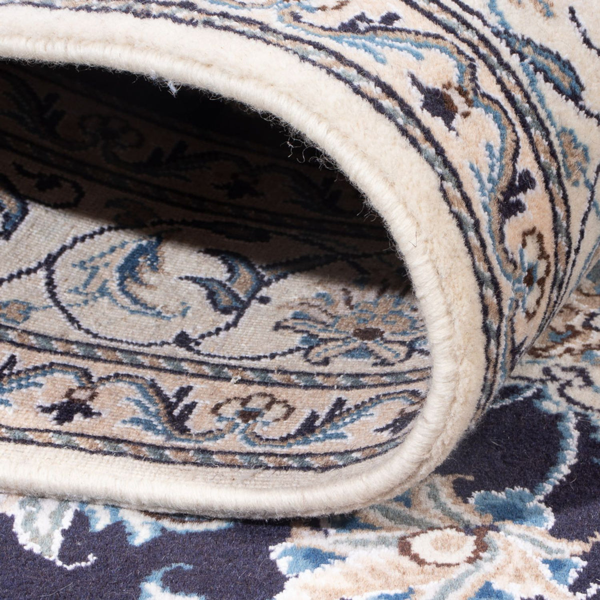 Dywan perski - Nain - Królewski - 200 x 146 cm - ciemnoniebieski