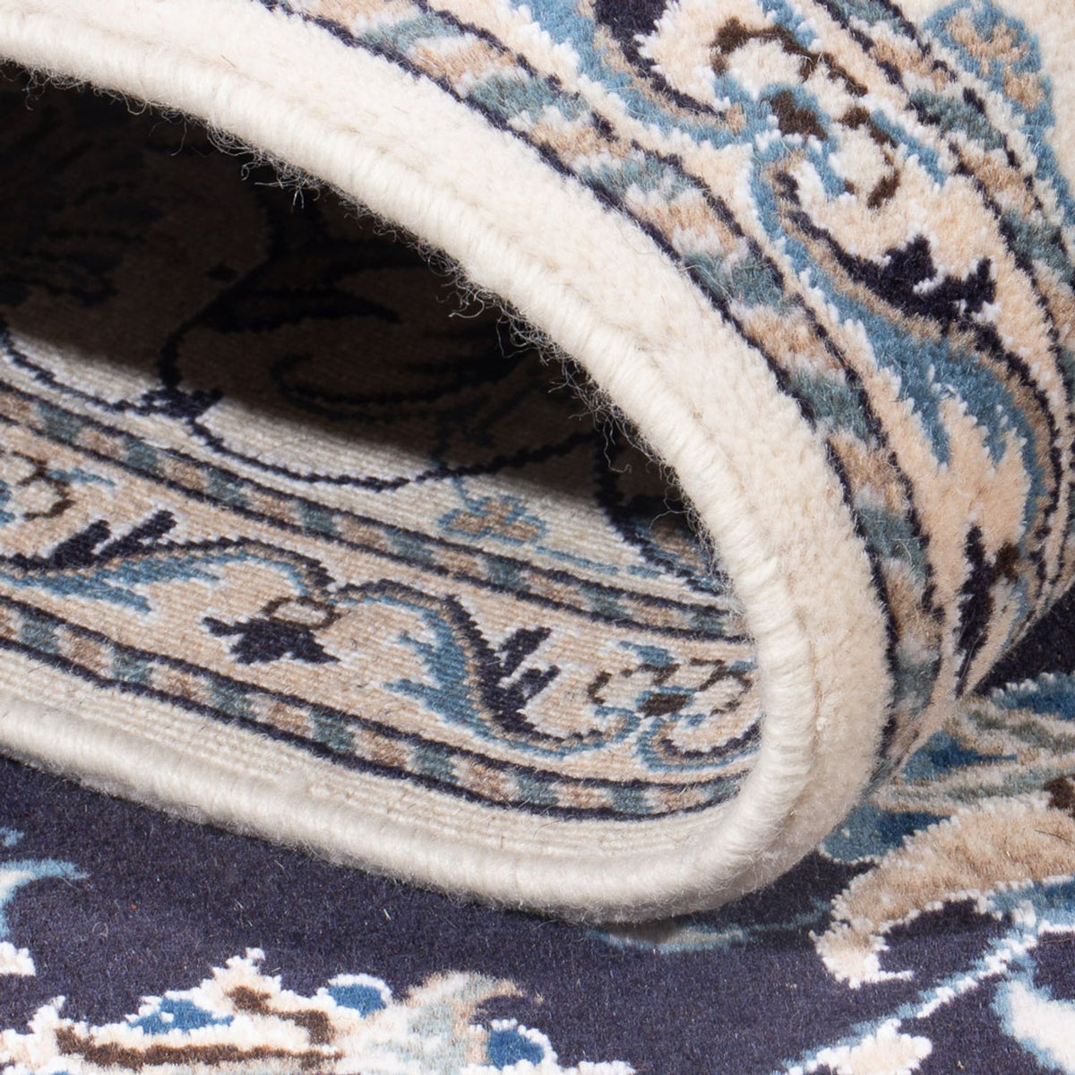 Dywan perski - Nain - Królewski - 196 x 145 cm - ciemnoniebieski