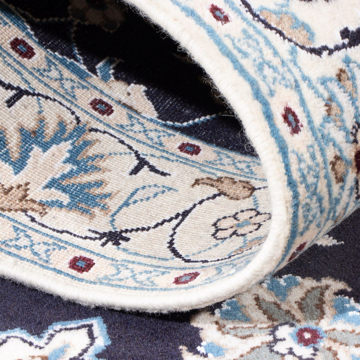 Dywan perski - Nain - 200 x 115 cm - ciemnoniebieski