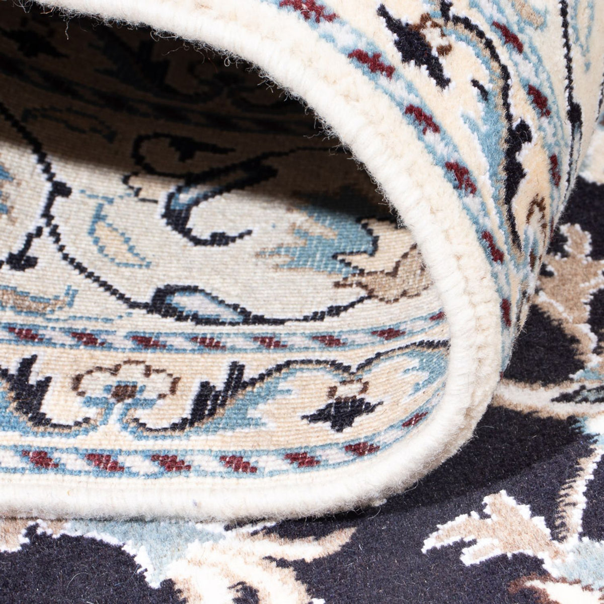 Dywan perski - Nain - 234 x 166 cm - ciemnoniebieski