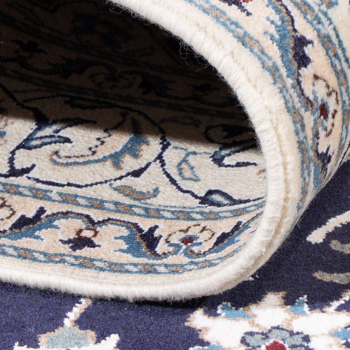 Dywan perski - Nain - 235 x 167 cm - ciemnoniebieski