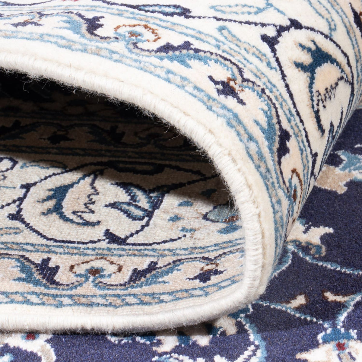 Dywan perski - Nain - 234 x 168 cm - ciemnoniebieski