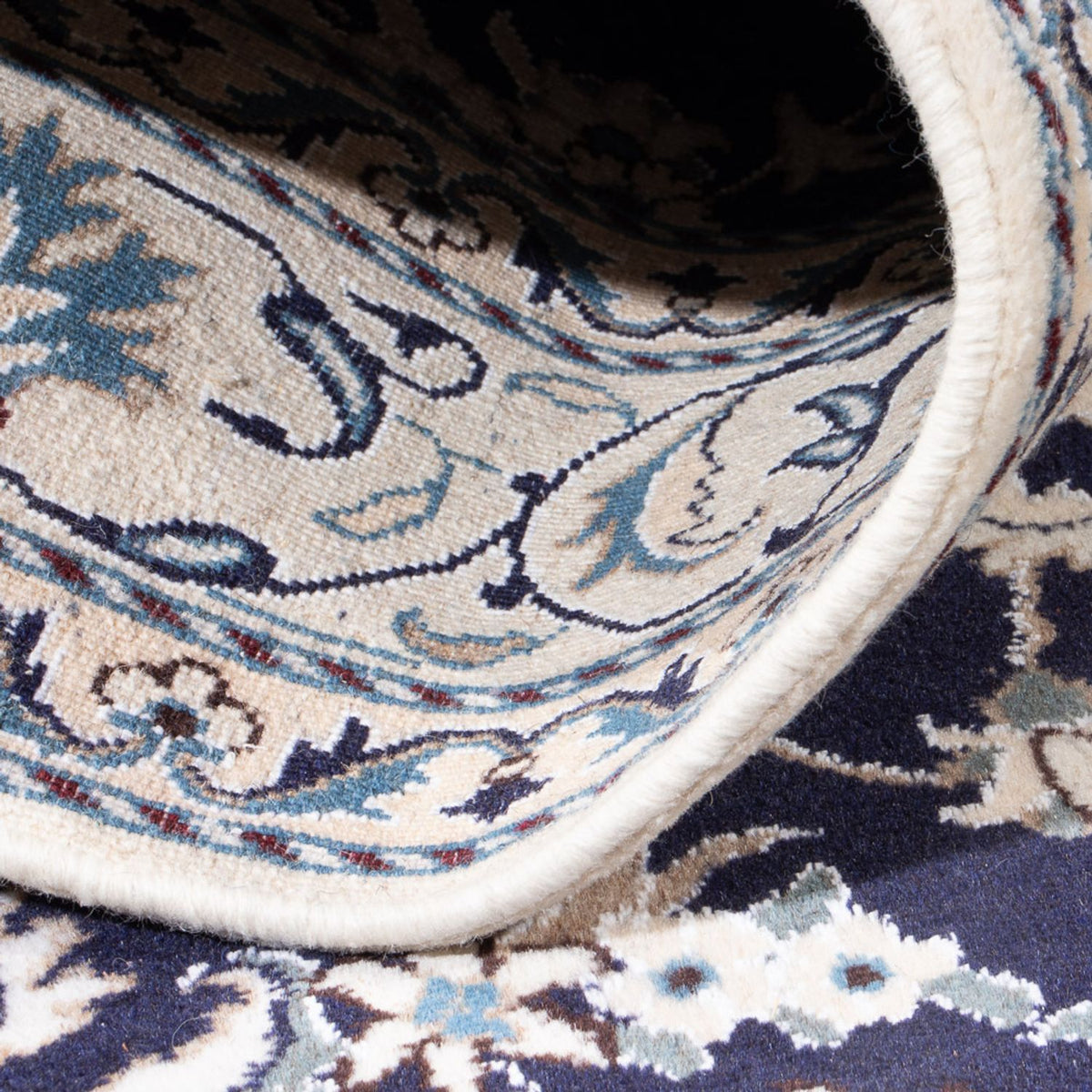 Dywan perski - Nain - 226 x 167 cm - ciemnoniebieski