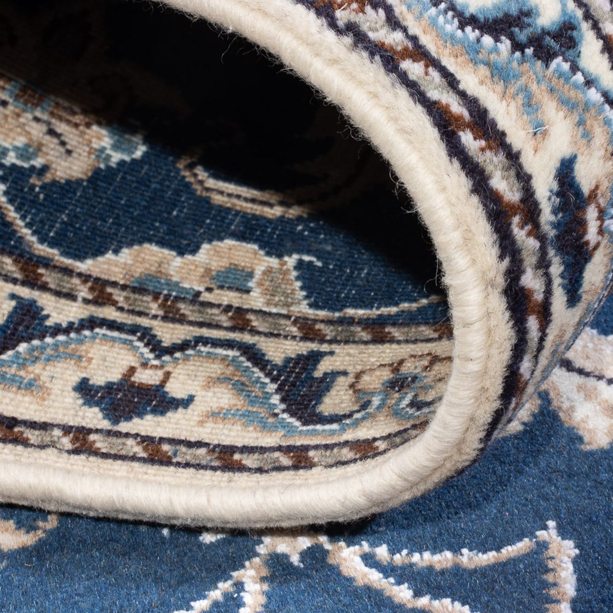 Dywan perski - Nain - 141 x 70 cm - niebieski