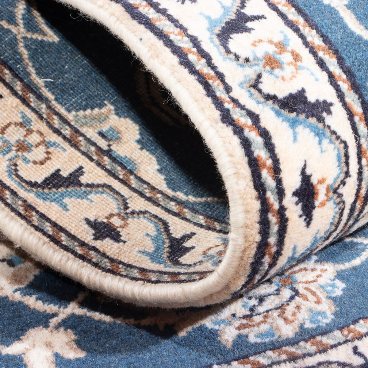 Dywan perski - Nain - 136 x 70 cm - niebieski