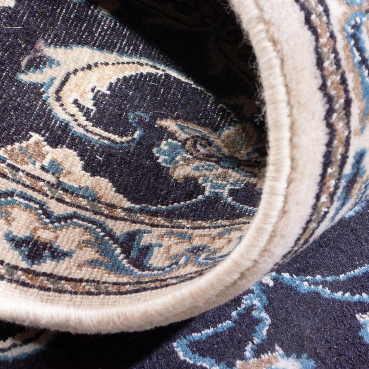 Dywan perski - Nain - 138 x 69 cm - ciemnoniebieski