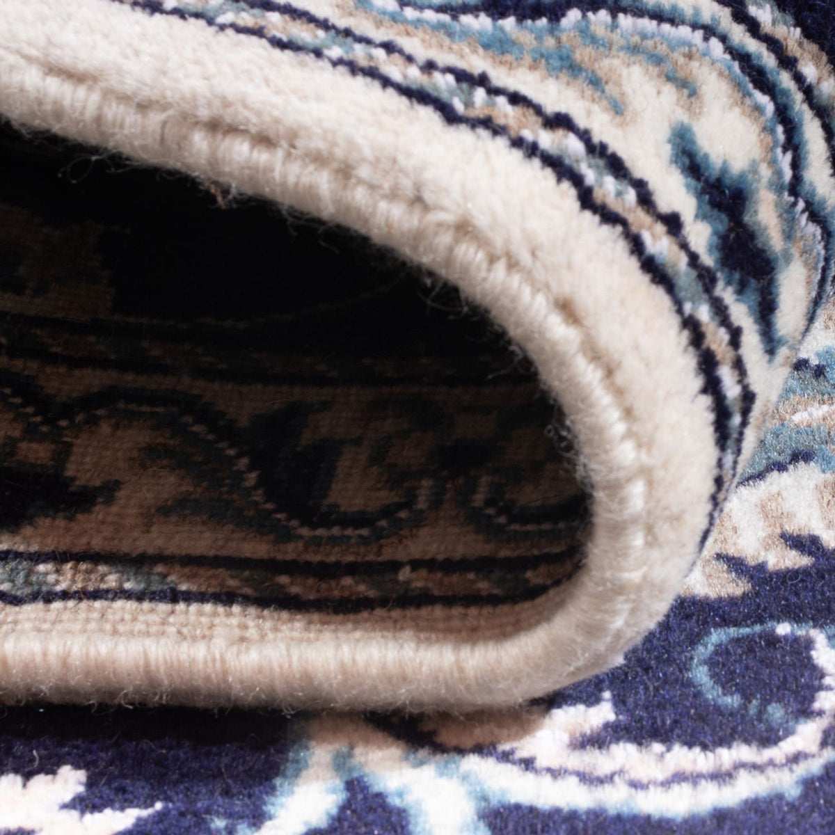 Dywan perski - Nain - 141 x 70 cm - ciemnoniebieski