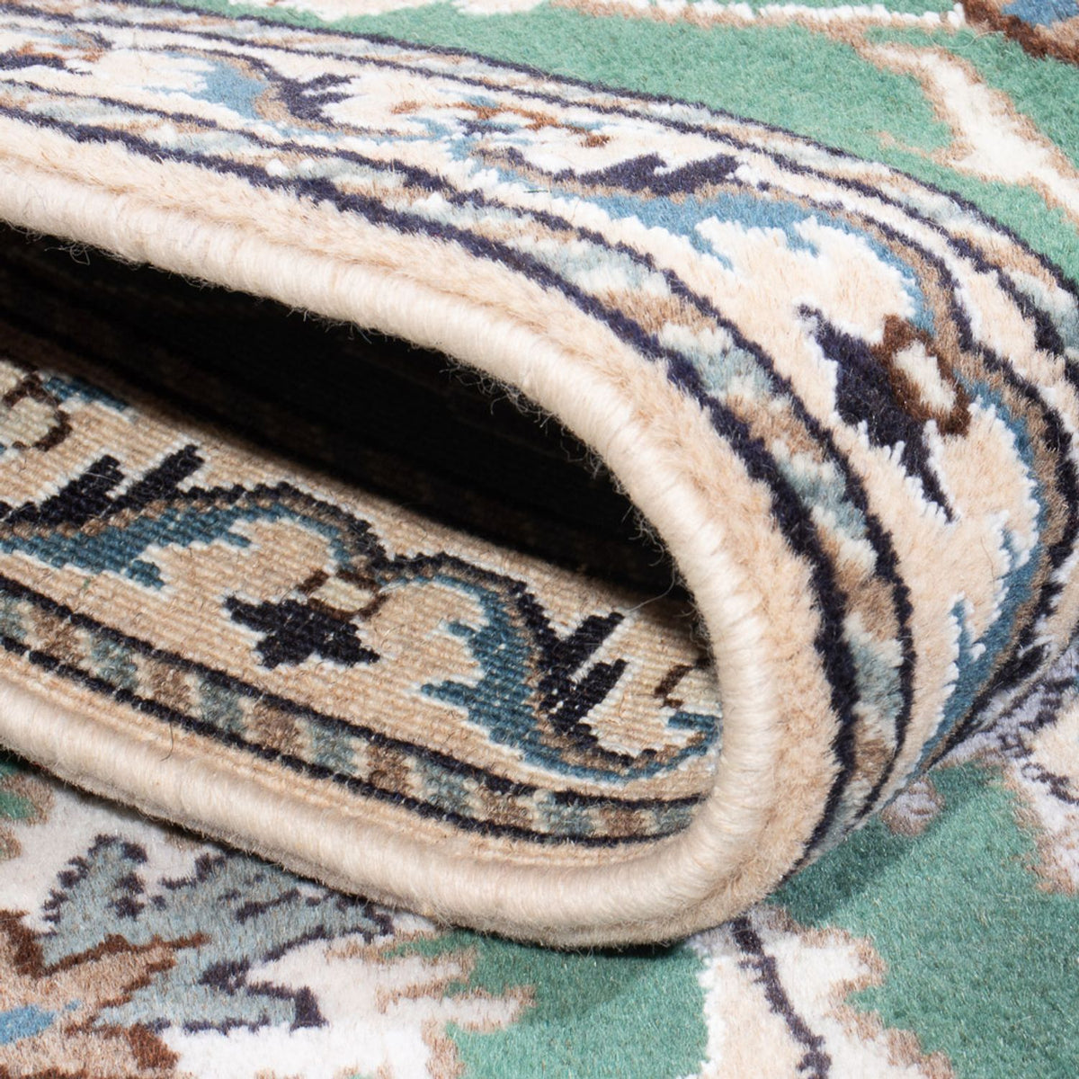 Dywan perski - Nain - 141 x 68 cm - zielona