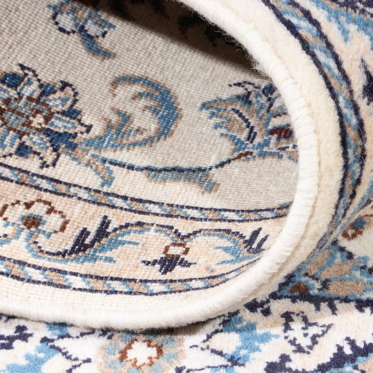 Biegacz Dywan perski - Nain - 201 x 85 cm - kremowy