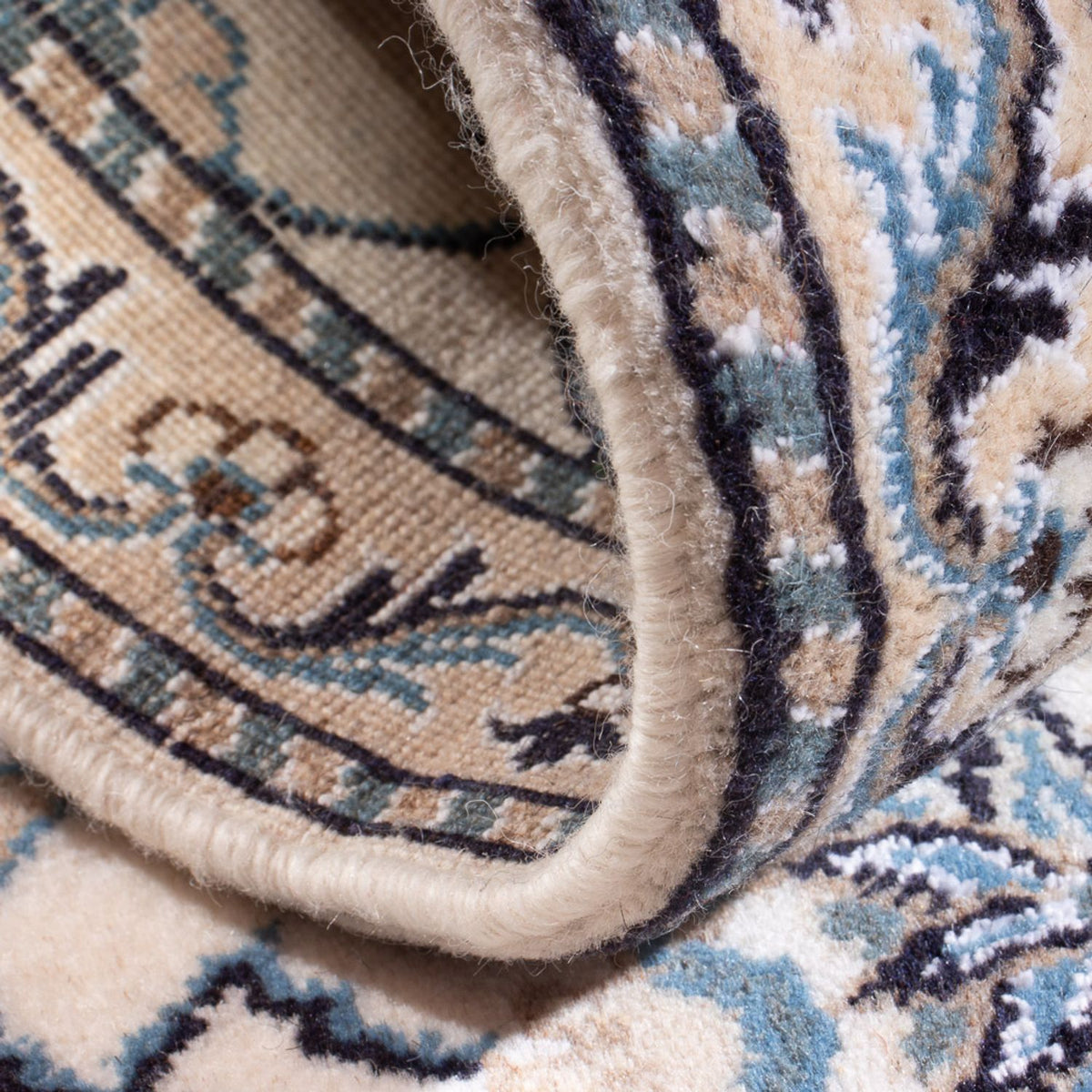 Dywan perski - Nain - 138 x 68 cm - kremowy