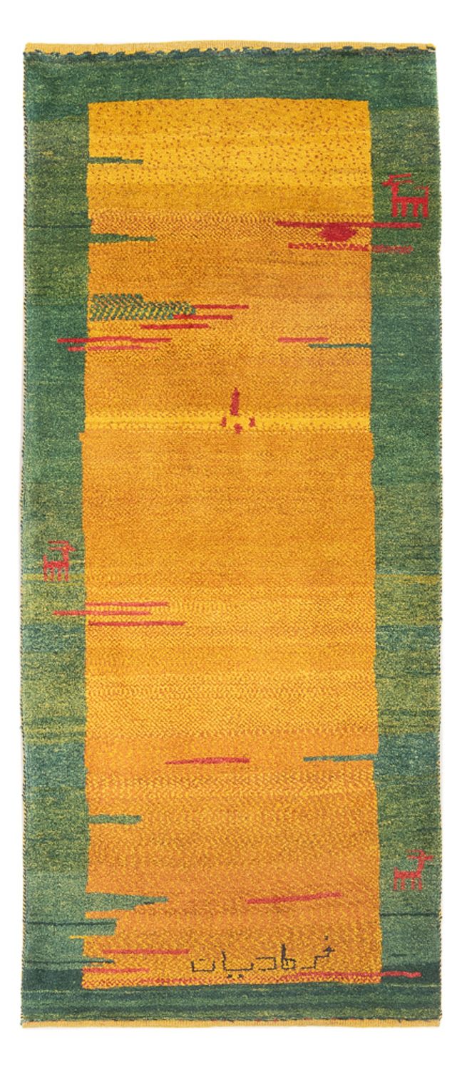 Biegacz Dywan Gabbeh - perski - 198 x 75 cm - wielokolorowy