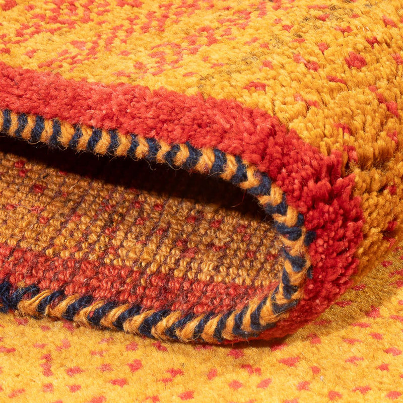 Biegacz Dywan Gabbeh - perski - 258 x 85 cm - pomarańczowy