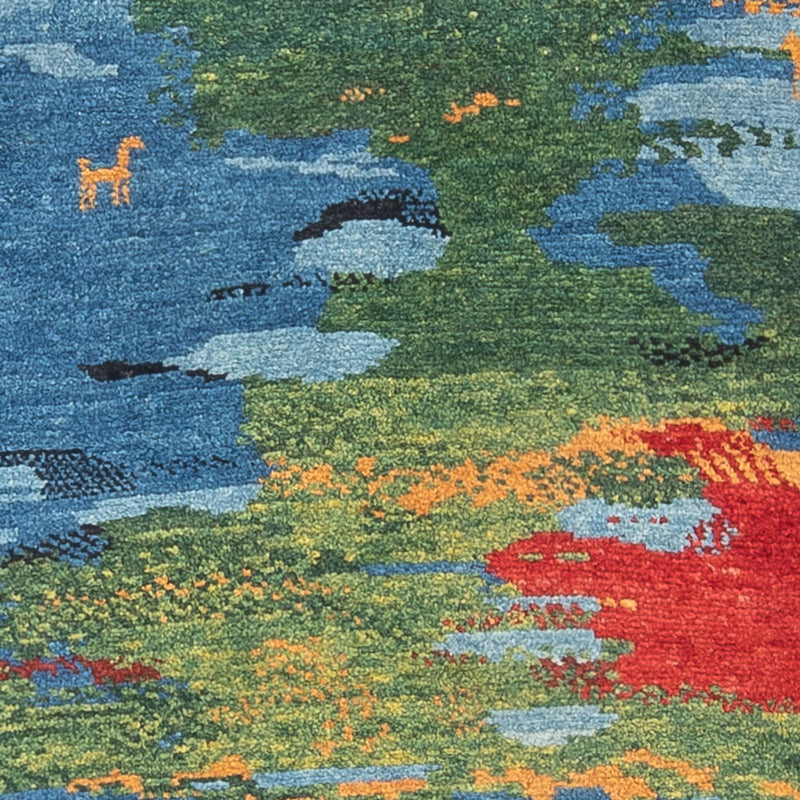 Biegacz Dywan Gabbeh - perski - 242 x 78 cm - wielokolorowy