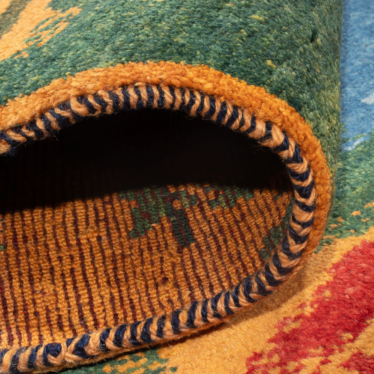 Biegacz Dywan Gabbeh - perski - 242 x 78 cm - wielokolorowy