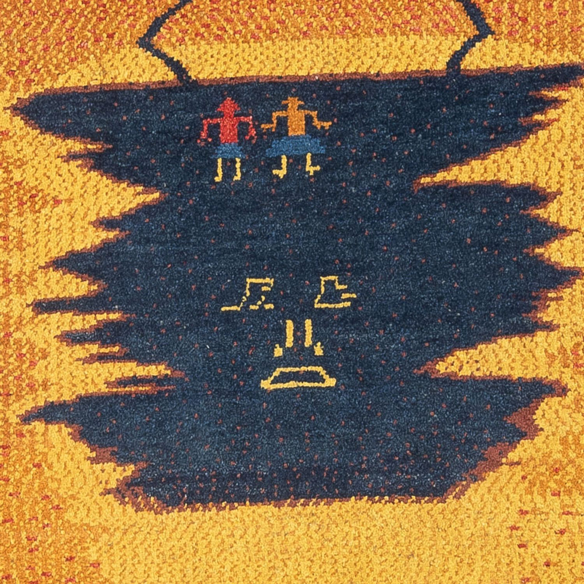 Biegacz Dywan Gabbeh - perski - 293 x 87 cm - wielokolorowy