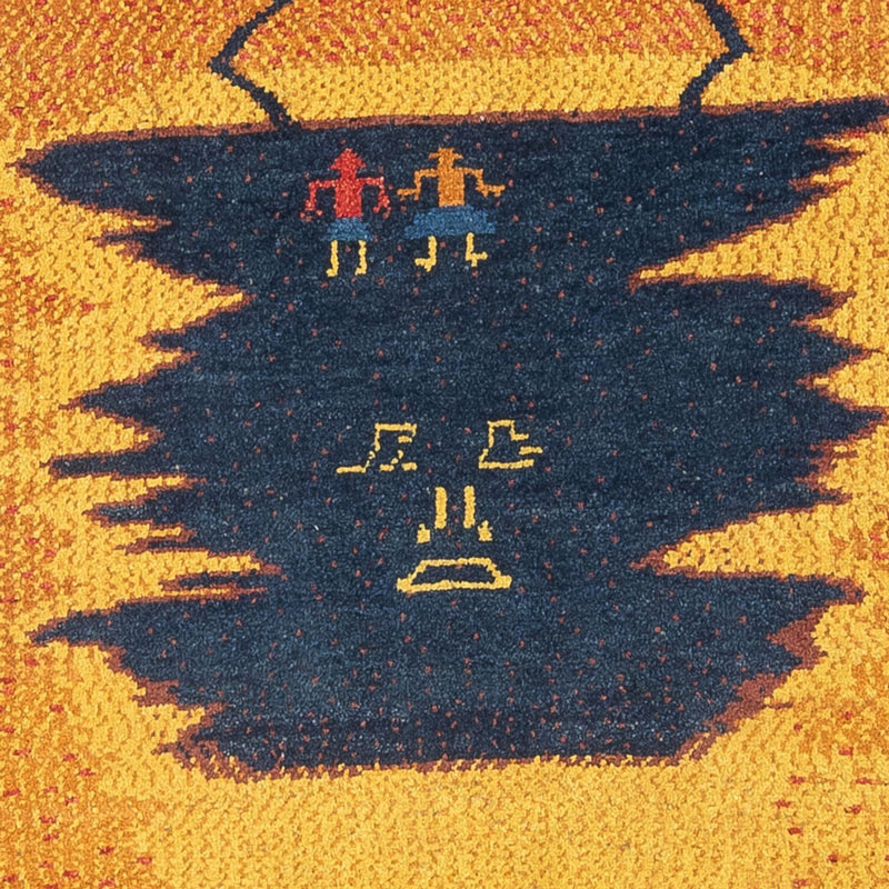 Biegacz Dywan Gabbeh - perski - 293 x 87 cm - wielokolorowy