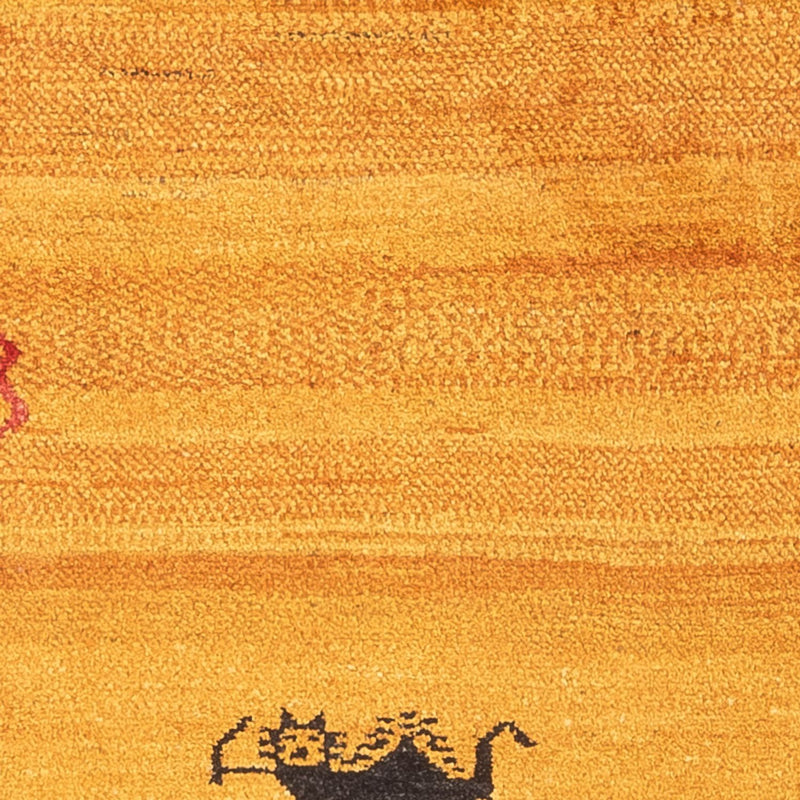 Biegacz Dywan Gabbeh - perski - 236 x 85 cm - pomarańczowy