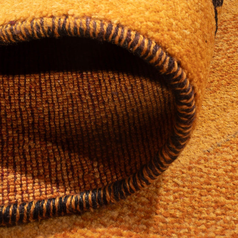 Biegacz Dywan Gabbeh - perski - 236 x 85 cm - pomarańczowy